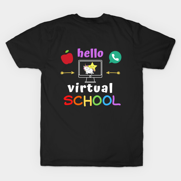 Virtual Kindergarten Back to School Shirt 2020 Zoom Kids Children Teaching Education Student Online Learning September Halloween Funny Sarcastic Class Motivational Inspirational Birthday Gift by EpsilonEridani